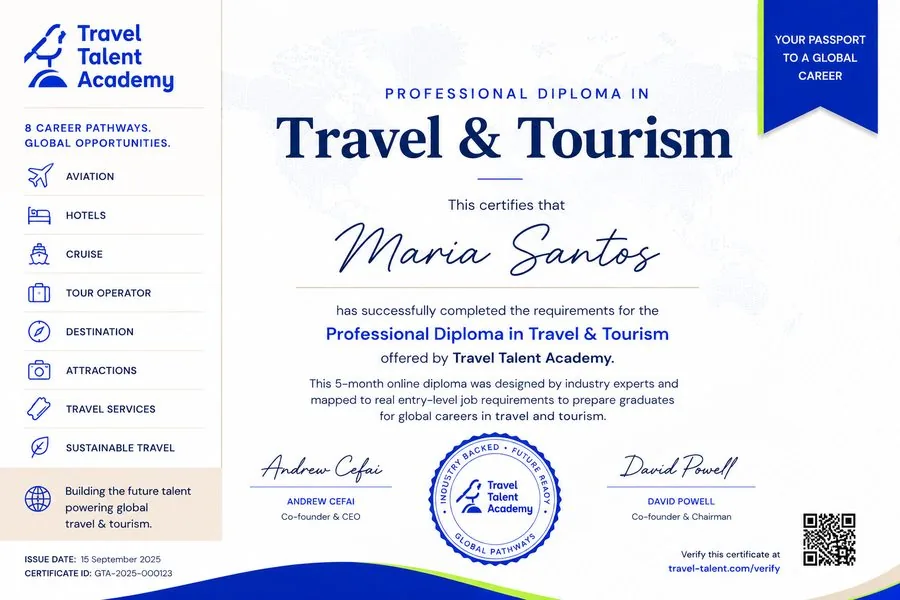 Travel Talent Academy Professional Diploma